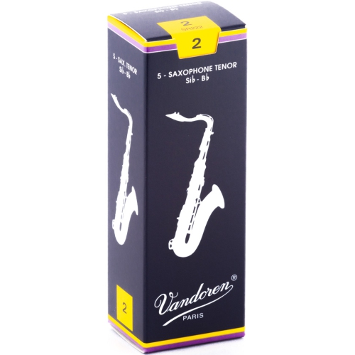Vandoren Traditional Tenor Saxophone Reeds - #2, 5 Box