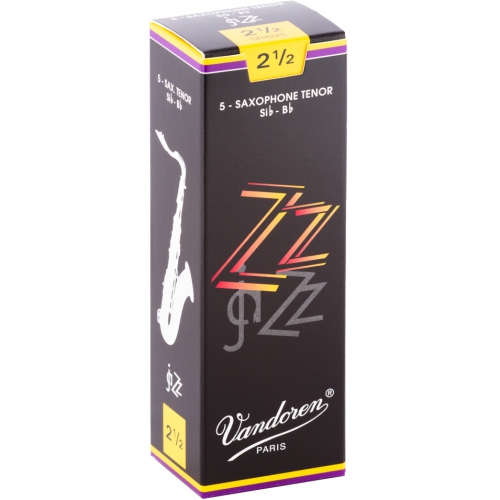 Vandoren ZZ Tenor Saxophone Reeds - #2.5, 5 Box
