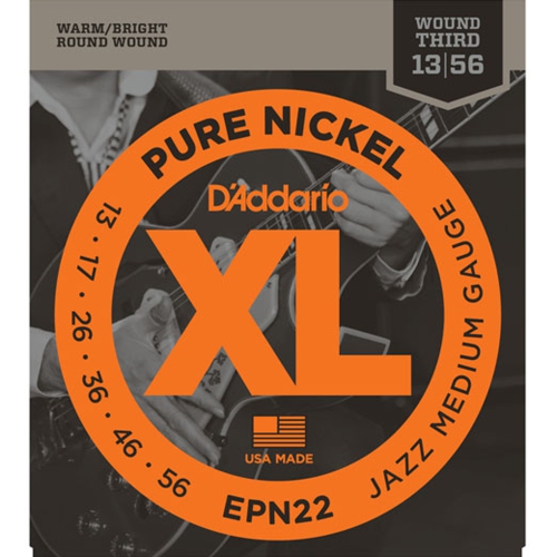 D'ADDARIO  Xl Pure Nickel Electric Guitar Strings - Jazz Medium 13-56