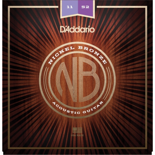 D'Addario NB1152 Nickel Bronze Acoustic Guitar Strings - Custom Light 11-52