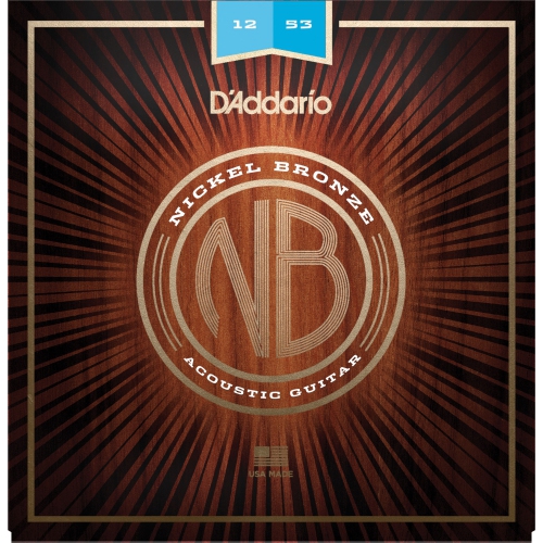 D'Addario NB1253 Nickel Bronze Acoustic Guitar Strings - Light 12-53