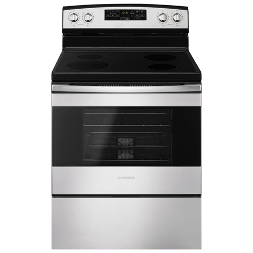 Amana 30" 4.8 Cu. Ft. Self-Clean Freestanding Electric Range - Black-on-Stainless