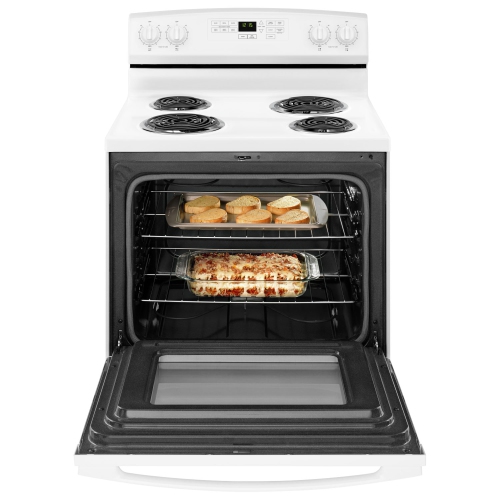 Amana 30" 4.8 Cu. Ft. Self-Clean Freestanding Electric Coil Top Range (YACR4503SFW) - White