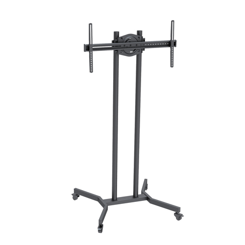 GlobalTone Rolling TV Cart Stand Mobile Trolley for LED LCD Plasma 37" to 55" Portrait or Landscape Commercial