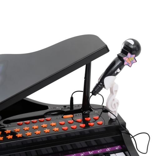 Qaba Mini Electronic Musical Piano 37 Key Keyboard Black