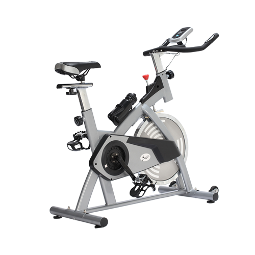 Soozier Adjustable Upright Exercise Cycling Bike with 28lbs Quiet Flywheel - Silver