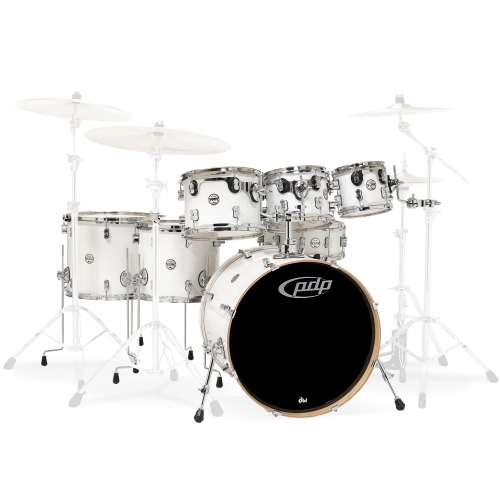 PDP  Concept Maple 7-Piece Shell Pack - 22/14Sd/16Ft/14Ft/12/10/8 Pearlescent In White