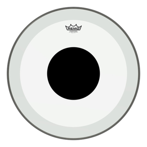 Remo PowerStroke P3 Clear Black Dot Bass Drumhead - Top Black Dot 20