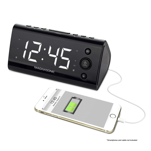 Usb Charging Alarm Clock Radio, Battery Backup Alarm Clock