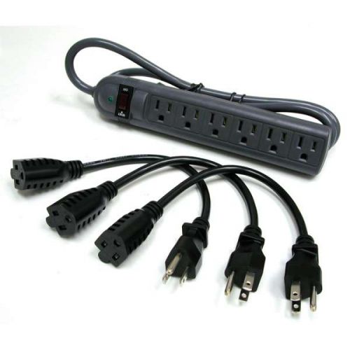 C2G 6Outlet Surge Suppressor with (6) 1ft Outlet Saver Power Extension