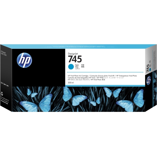 HP  745 300-Ml Ink Cartridge (F9K03A) In Cyan Great