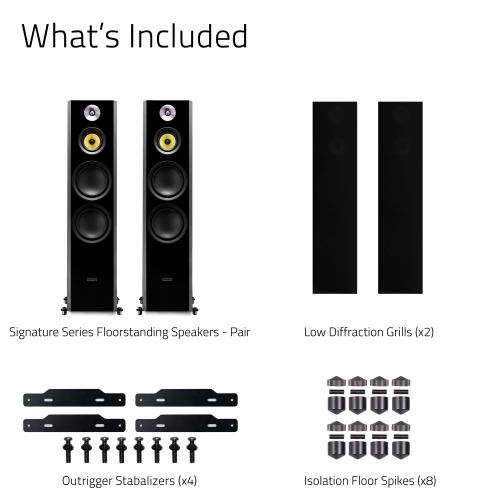 Fluance Signature HiFi 3-Way Floorstanding Tower Speakers with Dual 8" Woofers
