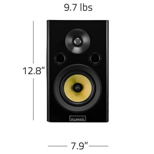 Fluance Signature HiFi 2-Way Bookshelf Surround Sound Speakers for a 2-Channel Stereo or Home Theater System