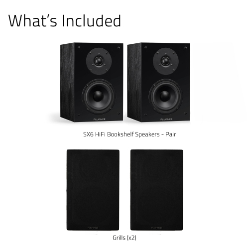 Fluance Elite High Definition 2-Way Bookshelf Surround Sound Speakers for 2-Channel Stereo or Home Theater System