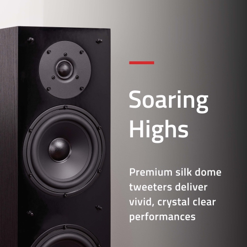 Fluance Elite High Definition 5.0 Surround Sound Home Theater Speaker System - Floorstanding Towers, Center and Rears