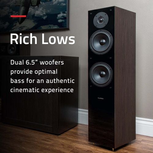 Fluance Elite High Definition 5.0 Surround Sound Home Theater Speaker System - Floorstanding Towers, Center and Rears