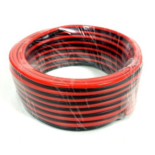 GlobalTone Fire Retardant Speaker Wire 12 AWG 50 ft Black & Red Jacket 12 Gauge CCA