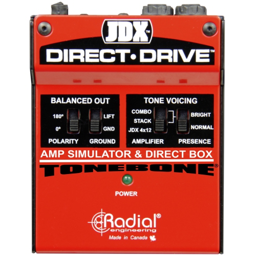 Simulateur d’ampli radial JDX Direct-Drive et boîtier DI