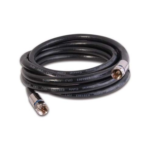 DBYLES CABLES  Dbyles Rg6 Coaxial Video Cable F Type Male to Male 35Ft In Black