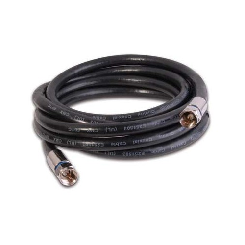 Dbyles RG6 Coaxial Video Cable F type Male to Male 75ft Black