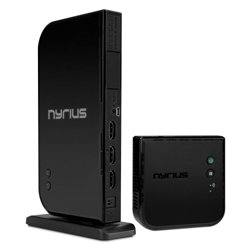 Nyrius Wireless HDMI 2x Input Transmitter & Receiver for Streaming HD 1080p 3D Video from Cable, Bluray, PS4, Xbox, PC