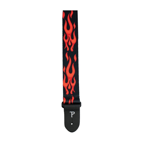 Perri's Polyester Guitar Strap - Red Flames 2