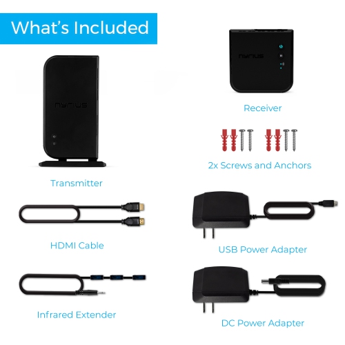 Nyrius ARIES Home HDMI Digital Wireless Transmitter & Receiver for HD 1080p Video Streaming