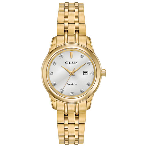 Citizen Diamond 28mm Women's Analog Solar Powered Dress Watch with