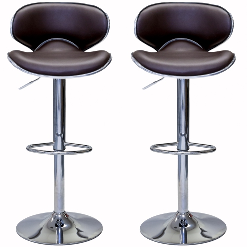 ViscoLogic Oasis Adjustable Bar Stools Set of 2 Barstools