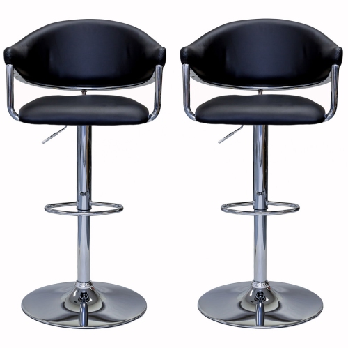 ViscoLogic AirStream Adjustable Bar stools (Black) Set of 2 | Best Buy ...