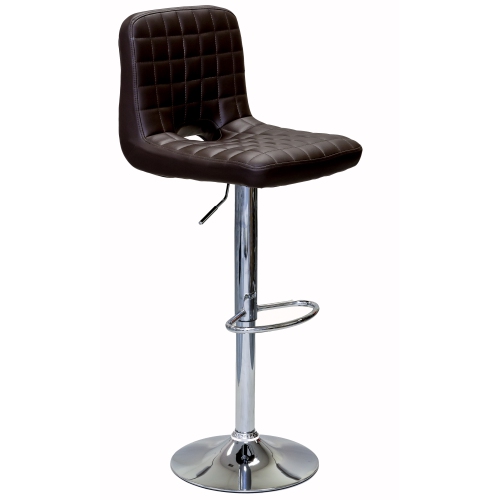 ViscoLogic MONOCO Adjustable Height Leatherette Bar Stool - Brown