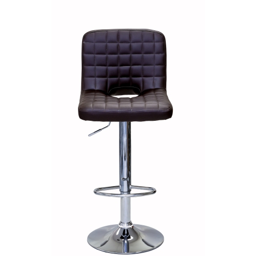 ViscoLogic MONOCO Adjustable Height Leatherette Bar Stool - Brown