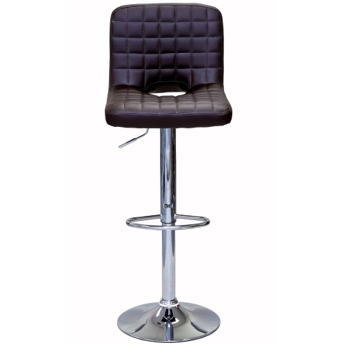ViscoLogic MONOCO Adjustable Height Leatherette Bar Stool - Brown