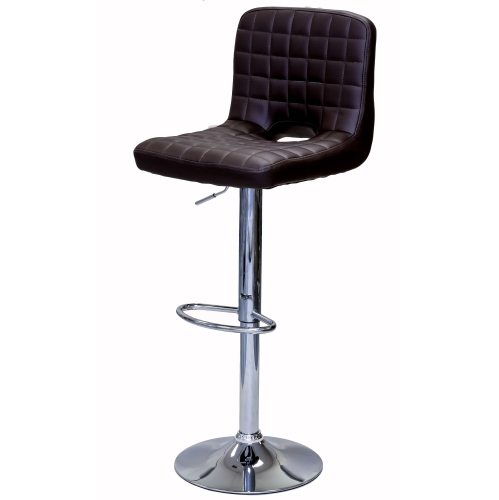 ViscoLogic MONOCO Adjustable Height Leatherette Bar Stool - Brown