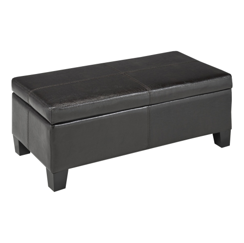 Faux Leather Storage Ottoman Bench, Leather Storage Bench Canada