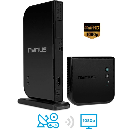 Nyrius ARIES Home HDMI Digital Wireless Transmitter & Receiver With Bonus Additional HDMI Cable - 2 HDMI Cables Total