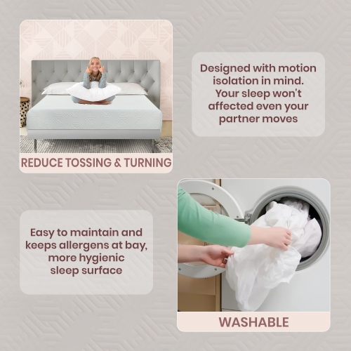 ViscoLogic FATE 8" Medium Firm Memory Foam Orthopedic Full Mattress With Free Mattress Protector, CertiPUR-US® Certified Foam