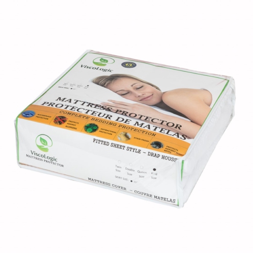 ViscoLogic – matelas mousse à mémoire moyennement ferme de 8 po pour très grand lit orthopédique avec protège-matelas gratuit, mousse certifiée