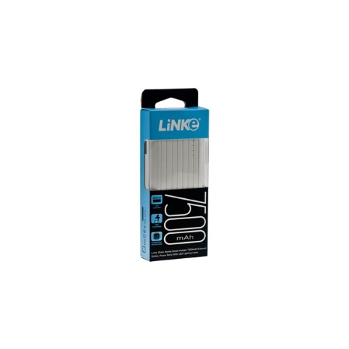 Linke Shine Series Smartcharger 7500MAH External Battery Power Bank 5V/2.1A With LED Lighting Lamp