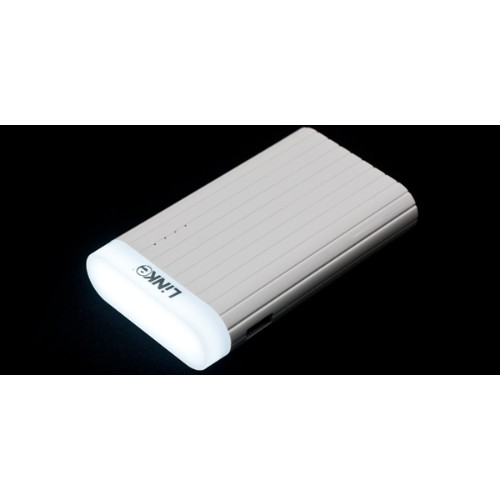 Linke Shine Series Smartcharger 7500MAH External Battery Power Bank 5V/2.1A With LED Lighting Lamp