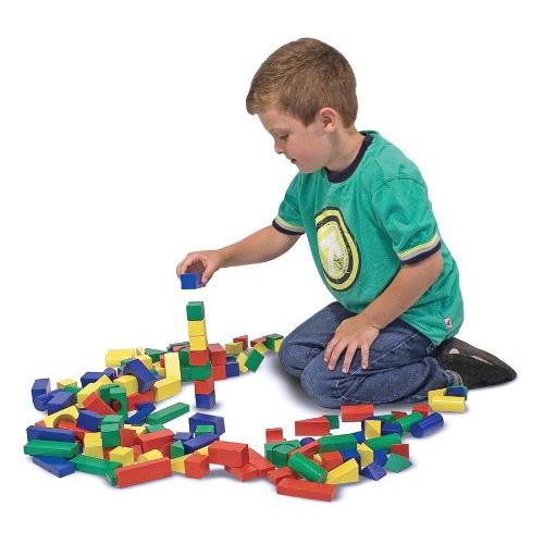 Melissa & Doug - 100 Wood Building Blocks Set - Multi-Colour