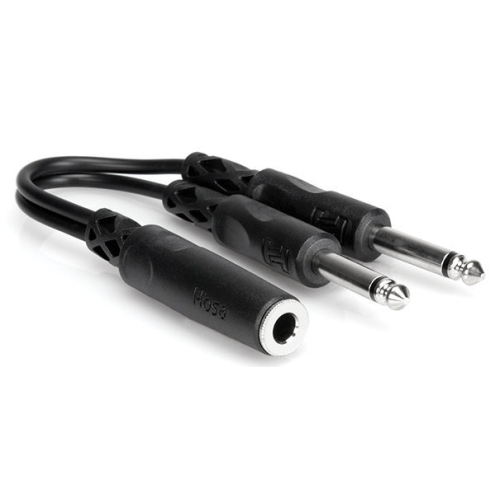 Hosa Y Cable - 1/4 TSF to Dual 1/4 TS