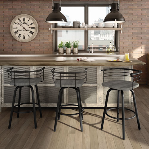 Brisk Modern Counter Height Barstool - Harley/Stone Dust