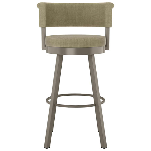 Rosco Contemporary Bar Height Barstool - Titanium/Biscuit