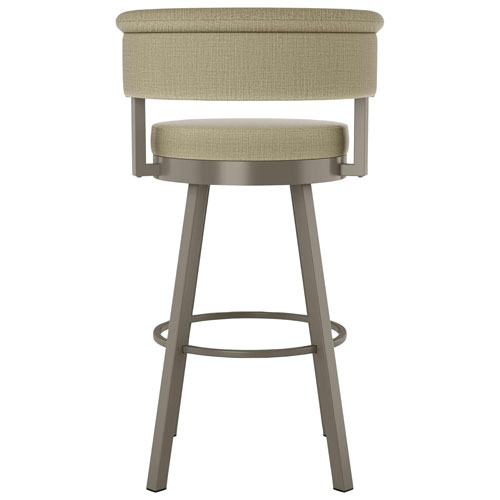 Rosco Contemporary Bar Height Barstool - Titanium/Biscuit