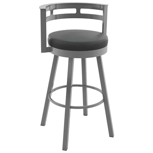 Render Modern Bar Height Barstool - Magnetite/Ink