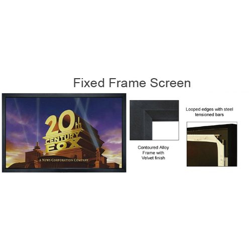Antra 106" Fixed Frame Wall Projection Screen Matte Gray 16:9 with 1.1 Gain 3D HDTV 1080p Ready