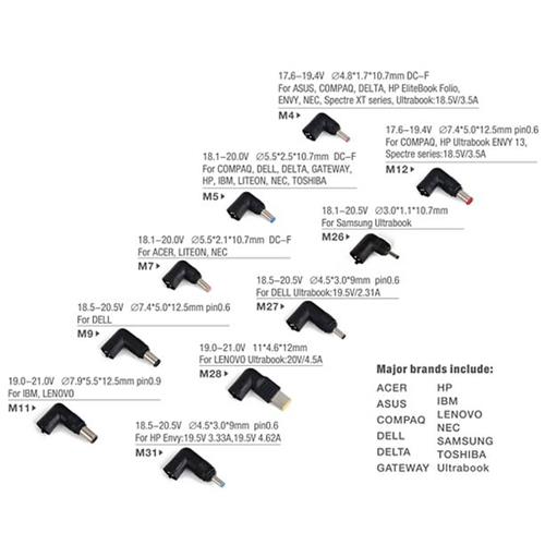 LUXA2 EnerG Bar 65W Universal Laptop Adapter for ASUS, ACER, HP, IBM, LENOVO, DELL, TOSHIBA, SAMSUNG Notebook and Ultrabook