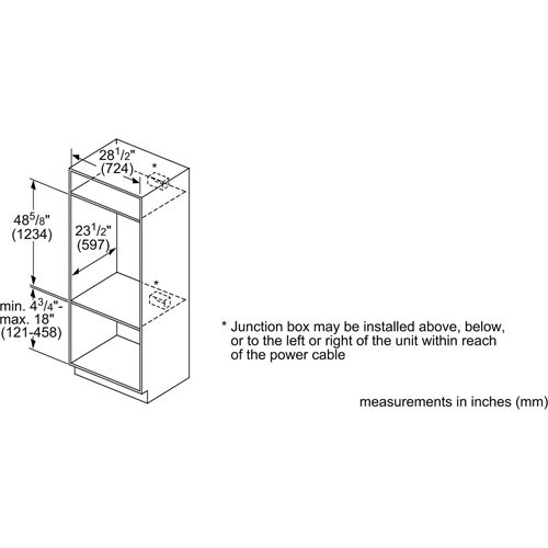 Bosch 49" 6.2 Cu.Ft. Electric Combination Wall Oven-Stainless-Open Box-Perfect Condition