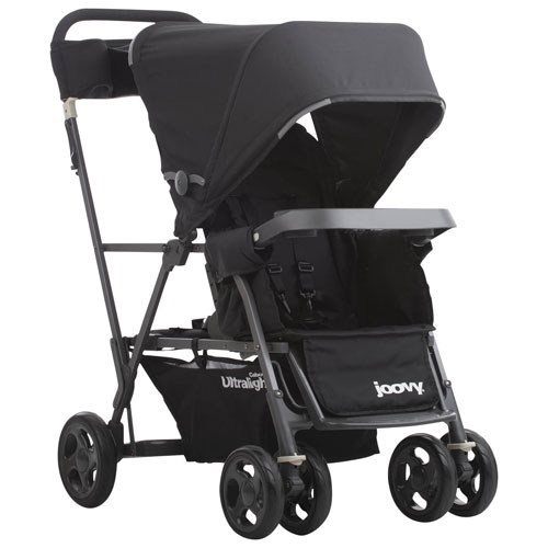 Joovy Caboose Ultralight Graphite Stand-On Double Stroller - Black
